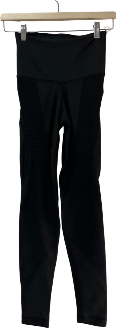 Nike Black High Waisted Ribbed Leggings UK S