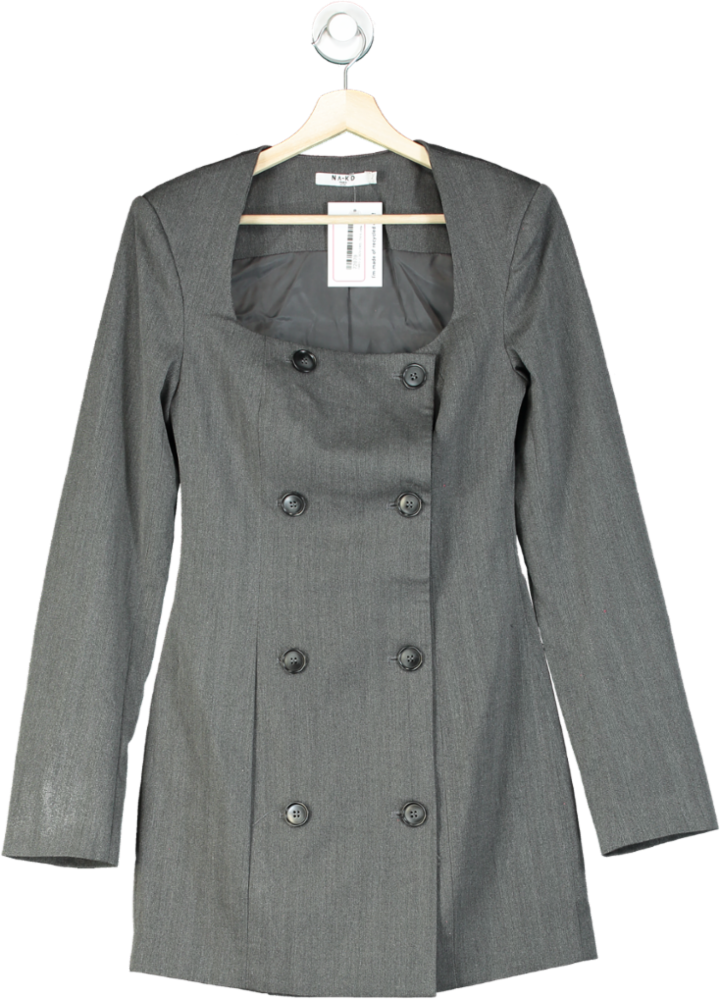 NA-KD Grey Blazer UK 6
