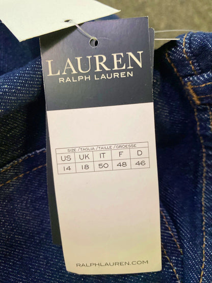 Ralph Lauren Dark Blue High-Rise Straight Ankle Jeans 32W UK 14