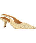 J. Mclaughlin Beige Cassidy Grasscloth Slingback Heels UK 8.5 EU 41.5 👠
