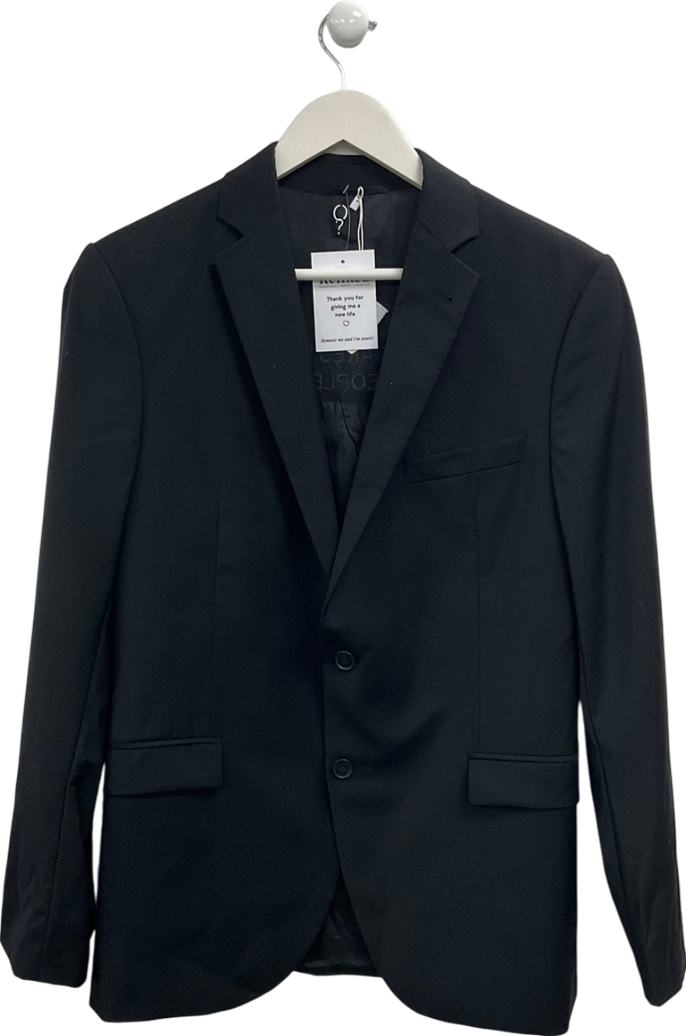 Oblivious Black Who Cares What Other People Think? Upcycled Blazer UK S