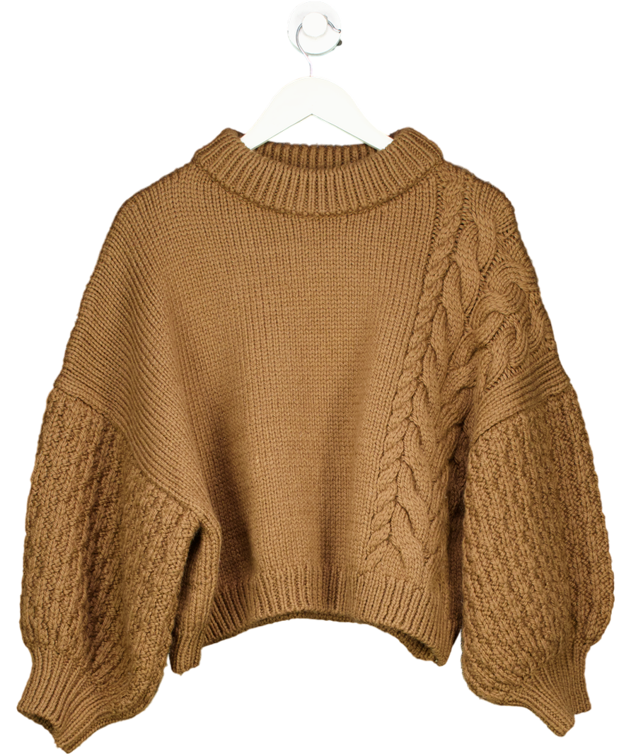 Mr Mittens Brown Wool Knit Jumper UK M/L