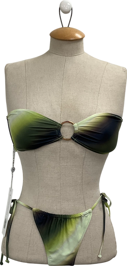 White Fox Green Tuscany Bikini Top Evergreen & Rule Breaker Bottoms Evergreen UK S