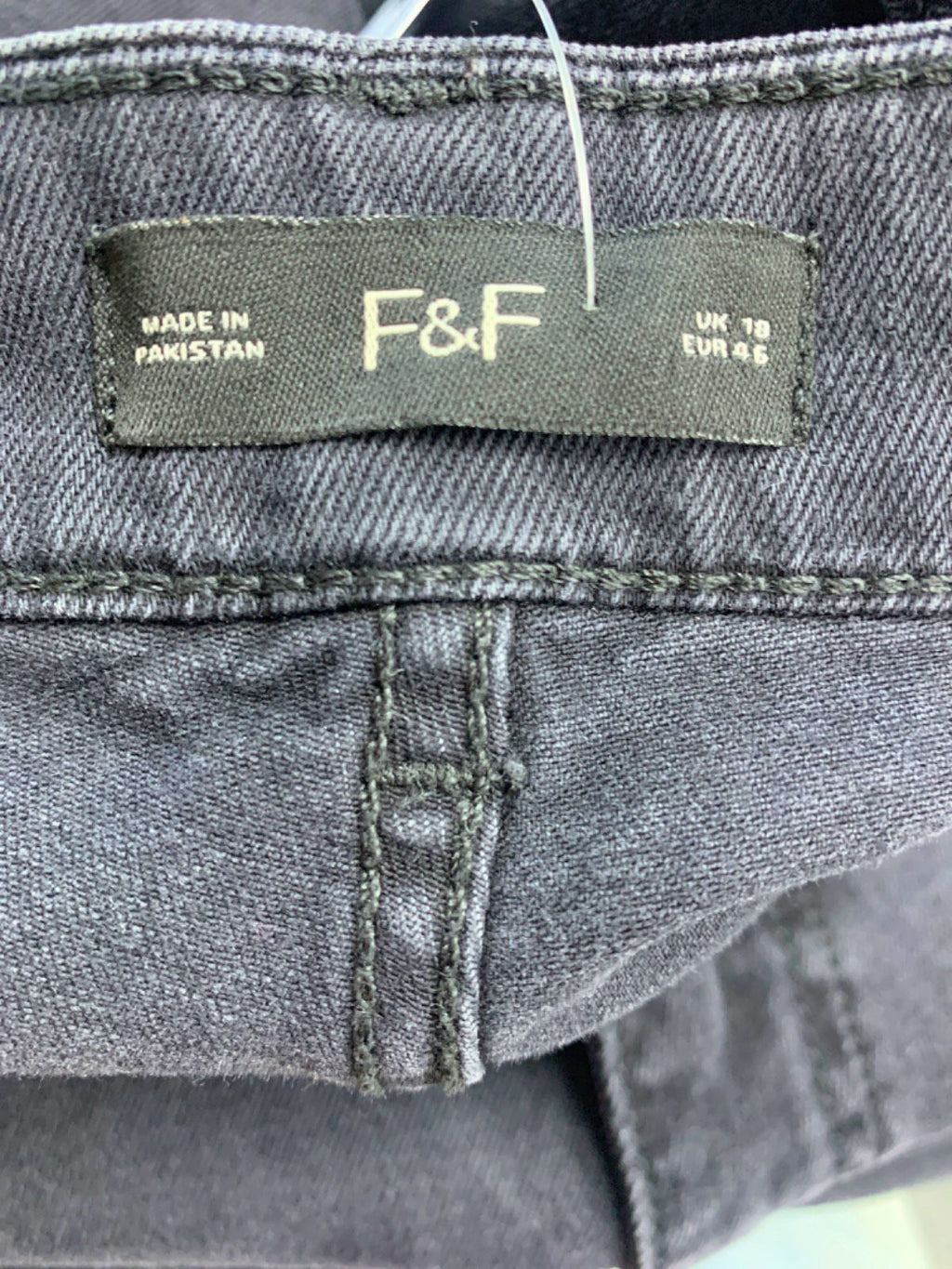 F&F Black Denim Jeans UK 18