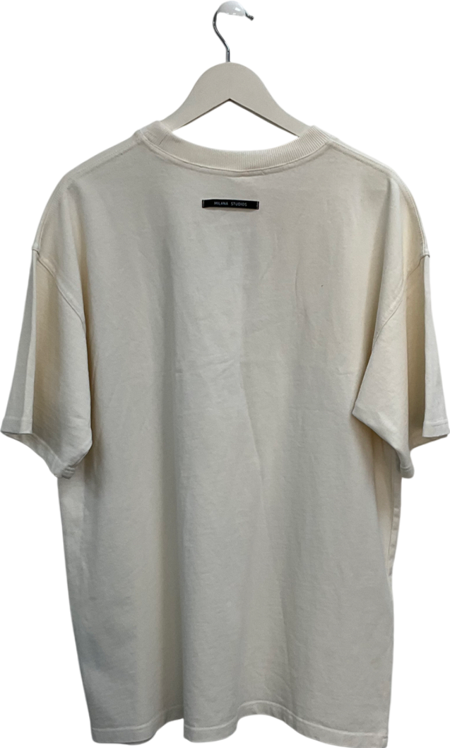 Milana Cream Lemon Heavyweight T Shirt UK L