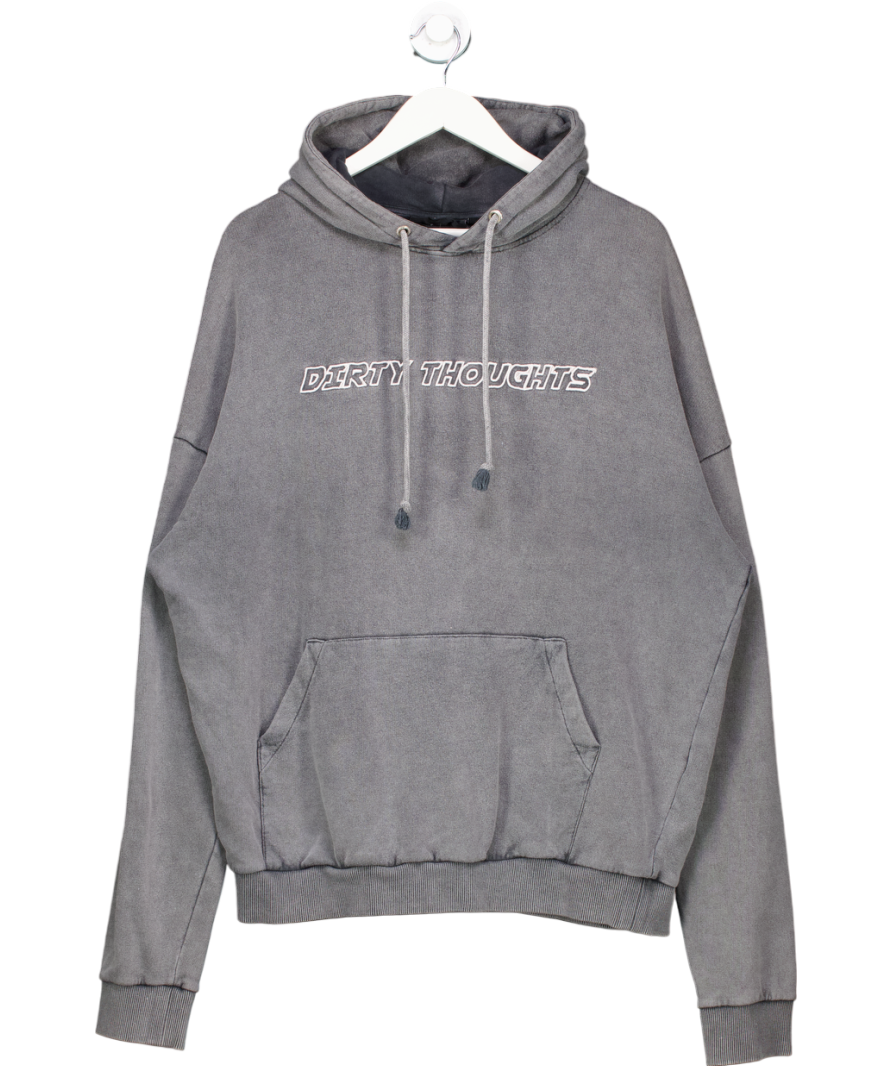 The Couture Club Grey Dirty Thoughts Hoodie UK M