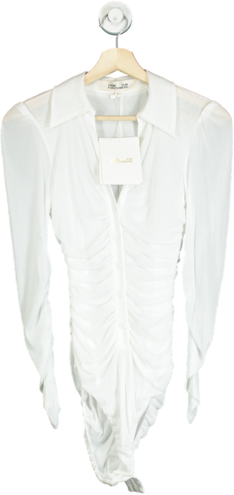 Diane Von Furstenberg Ivory Giorgi Bodysuit UK S