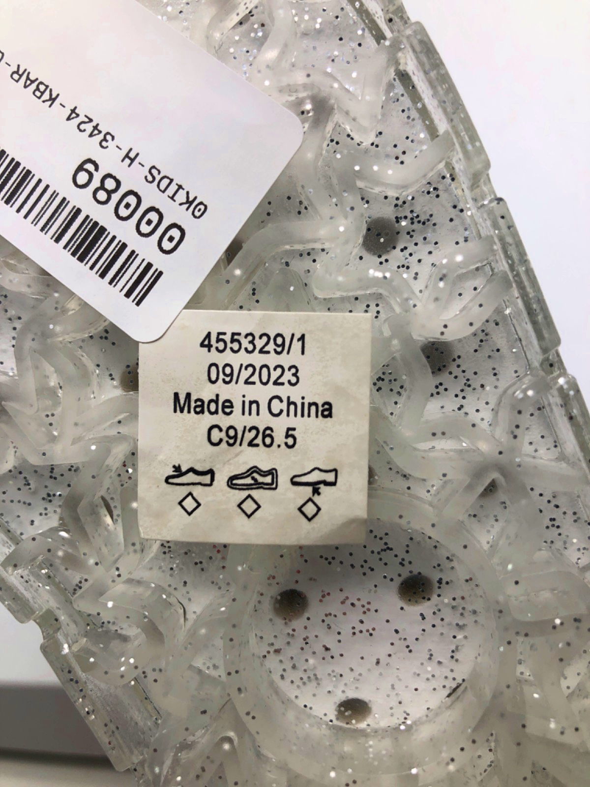 River Island Silver Glitter Strap Sandals Infant Size 9