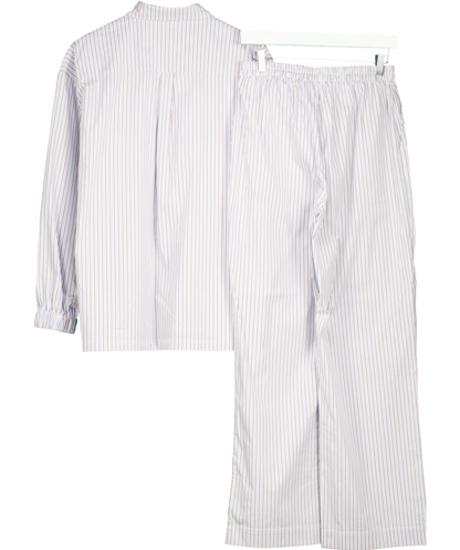 Hosbjerg Blue Ollie Stripe Shirt & Trouser Pyjama Set UK M