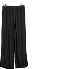 H&M Black Wide Leg Linen Blend Trousers UK S