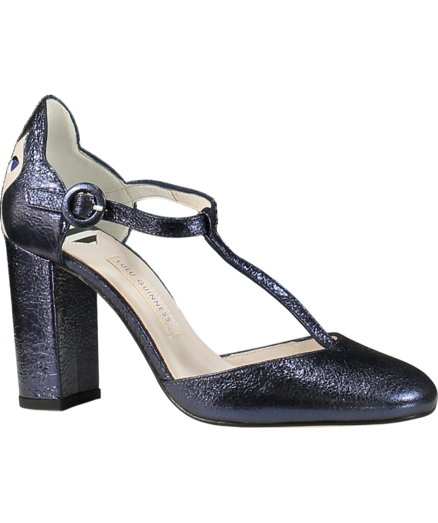 lulu guinness Midnight Blue Sparkle Heels UK 5 EU 38 👠