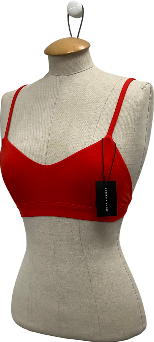 Understatement Red Micro Scoop Bralette UK M