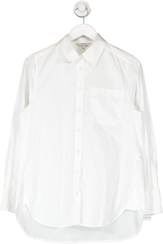 Next White Oversized Cotton Shirt UK 8