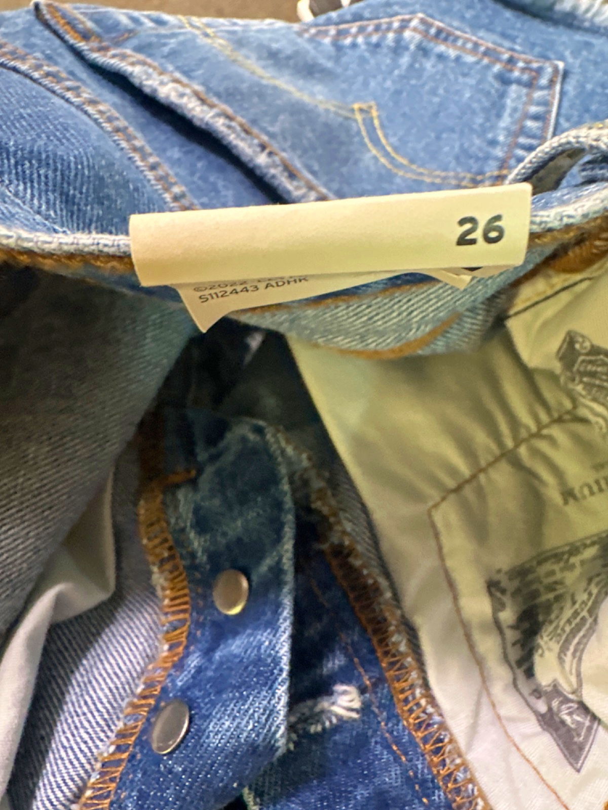 Levi's Blue 501 Original Shorts W 26