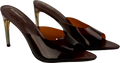 River Island Studio Brown Perspex Mule Heeled Sandals UK 6 EU 39 👠