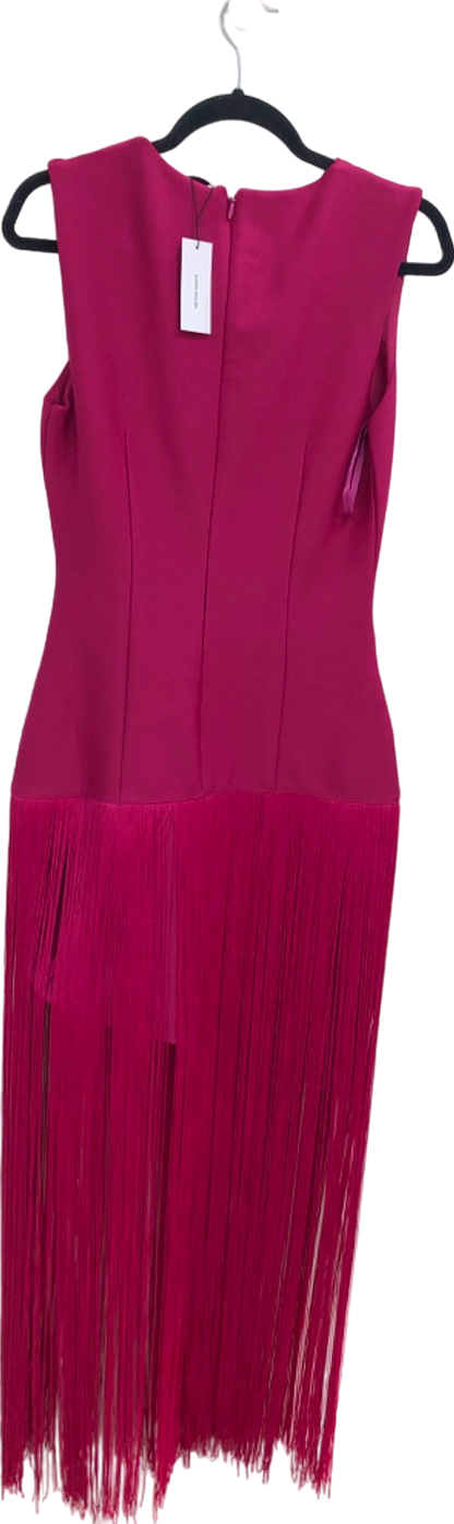 Karen Millen Pink Fringe Dress UK S