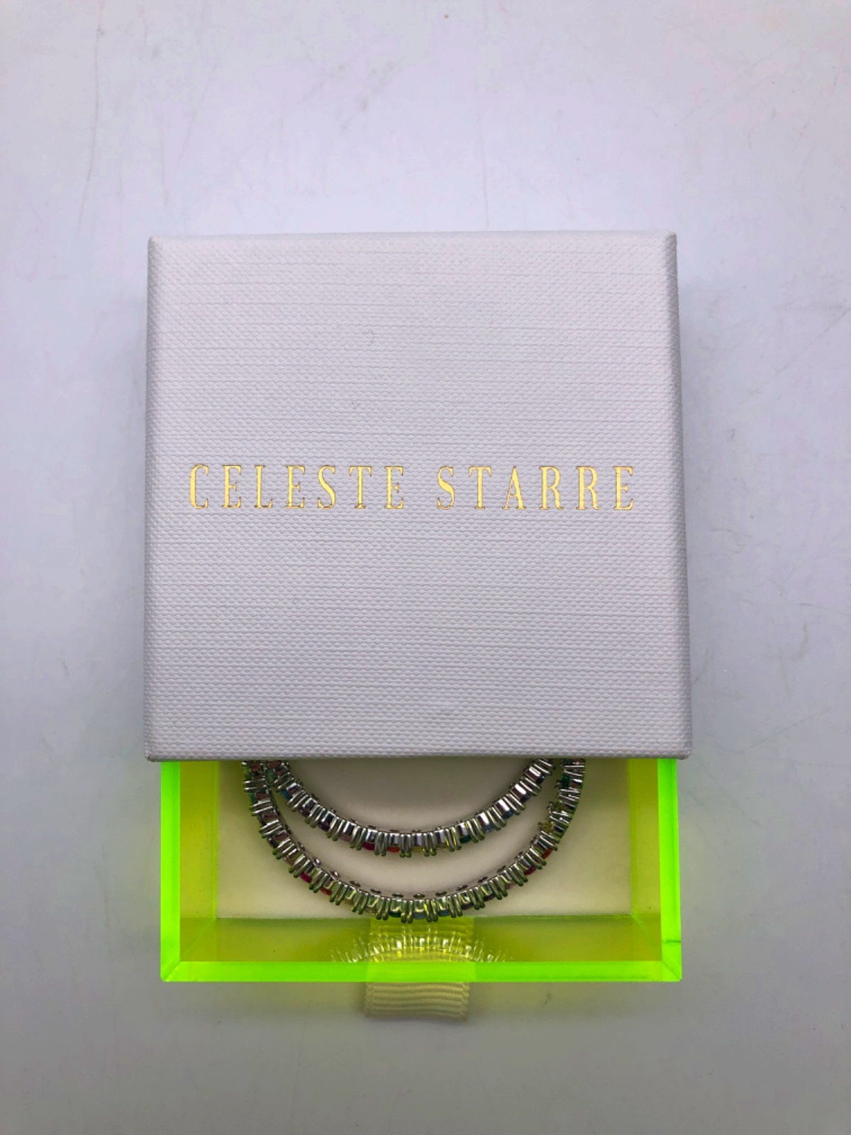 Celeste Starre Multi-Coloured Rainbow Hoop Earrings