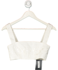 Isobel Badin White Flowers Forever Embroidered Crop UK 6