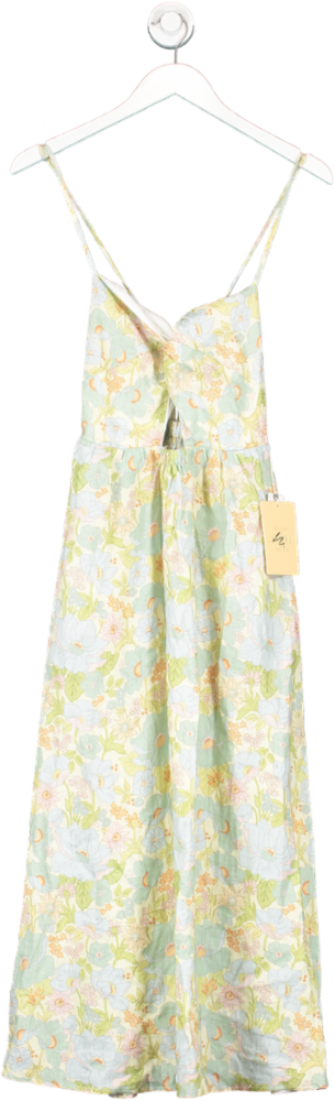 Sancia Multicoloured Floral Print Strappy Dress UK S