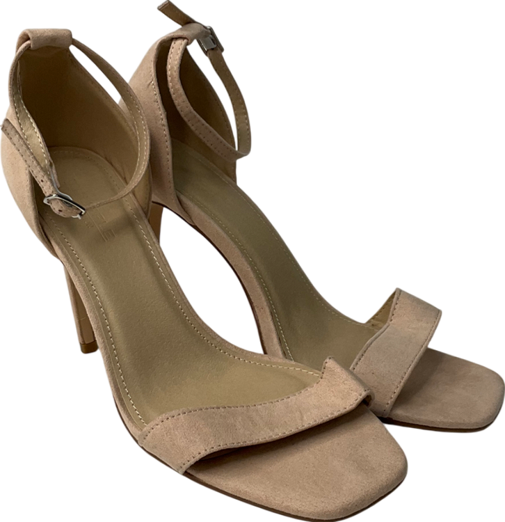 Truffle Collection Cream Block Heel Shoes In Beige UK 5 EU 38 👠