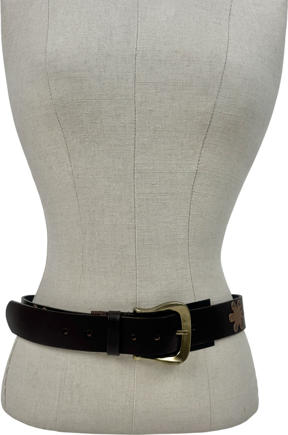 Free People Brown Sonny Studded Belt UK XS/S