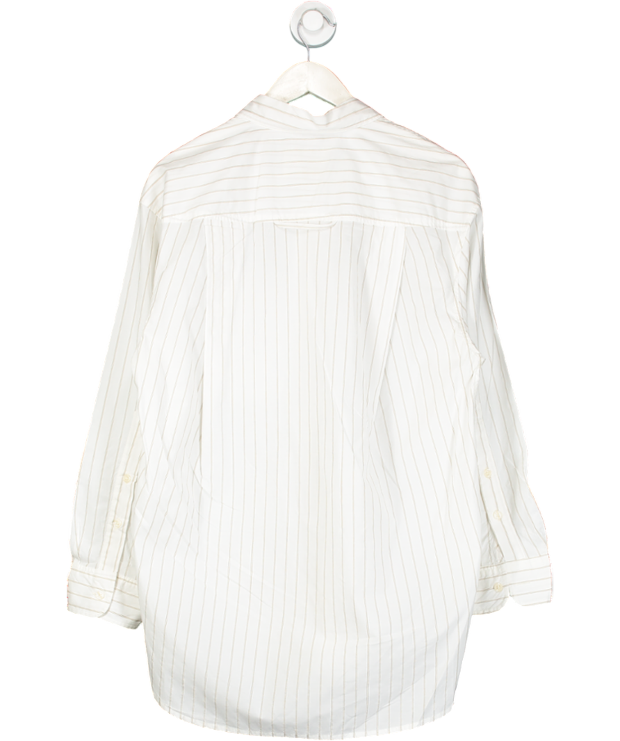 Citizens of Humanity White Kayla Striped Cotton-blend Shirt UK S