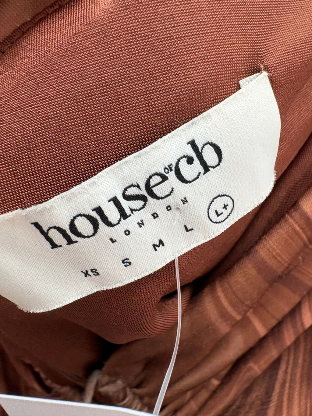 House of CB Brown Letitia Cutout Halter Mini Dress UK L