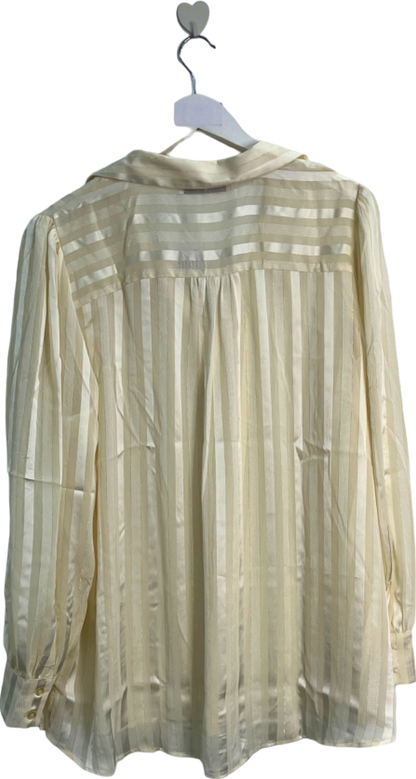 V by Very Cream Striped Long Sleeve Blouse UK 20