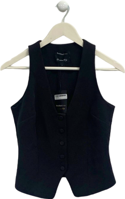 River Island Black Tailored Waistcoat UK 6