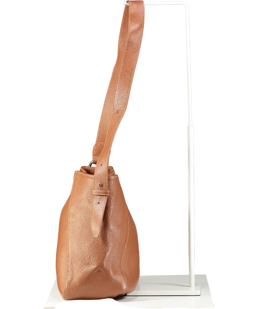 Ruskin Brown Luxury Italian Full Grain Leather The Bennet Bucket In Bracken