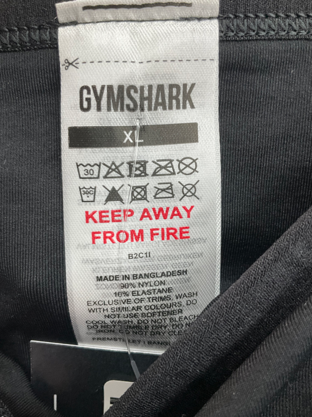 gymshark Black Contrast Seamless Sports Bra UK XL
