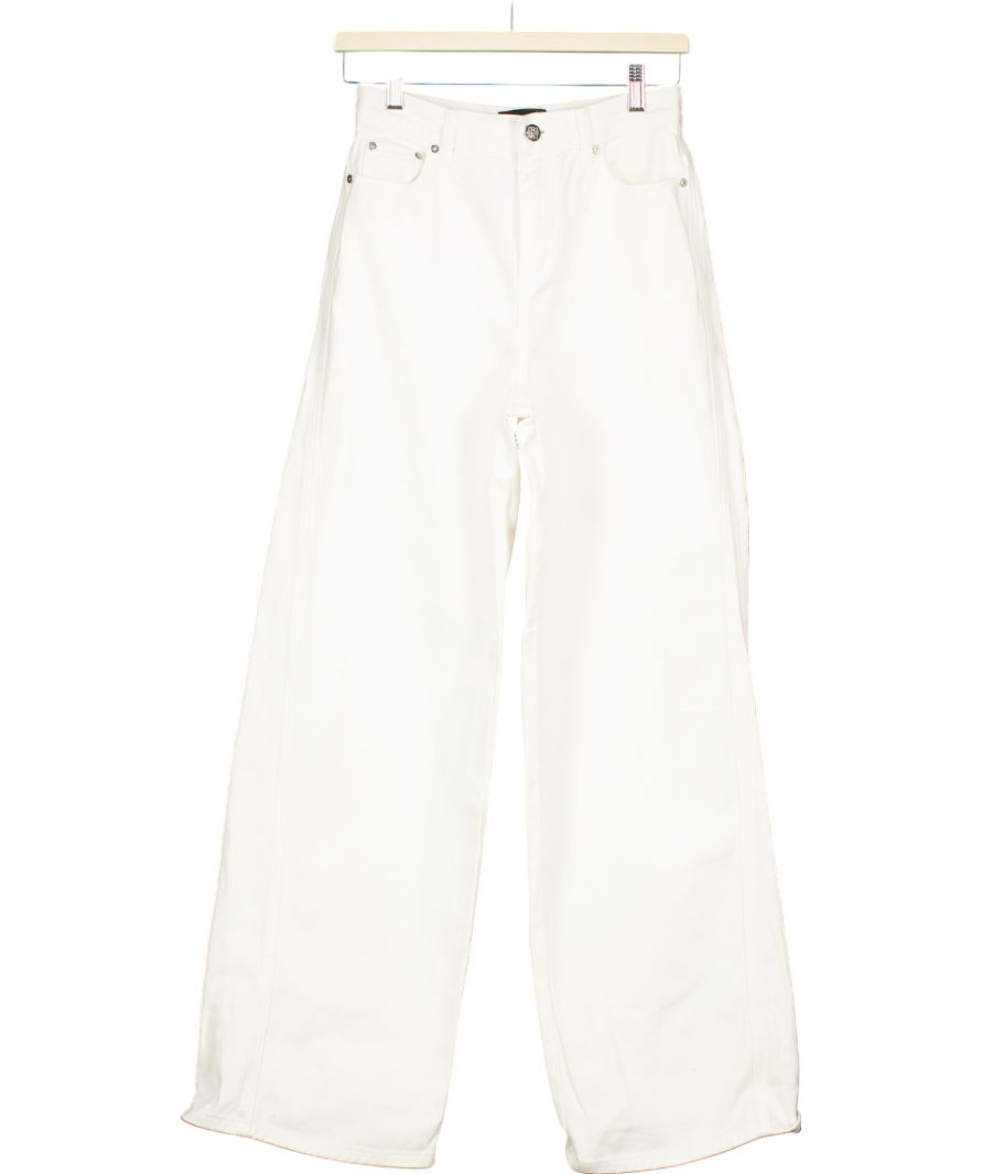 Elka Collective White Wide Leg Jeans UK 6
