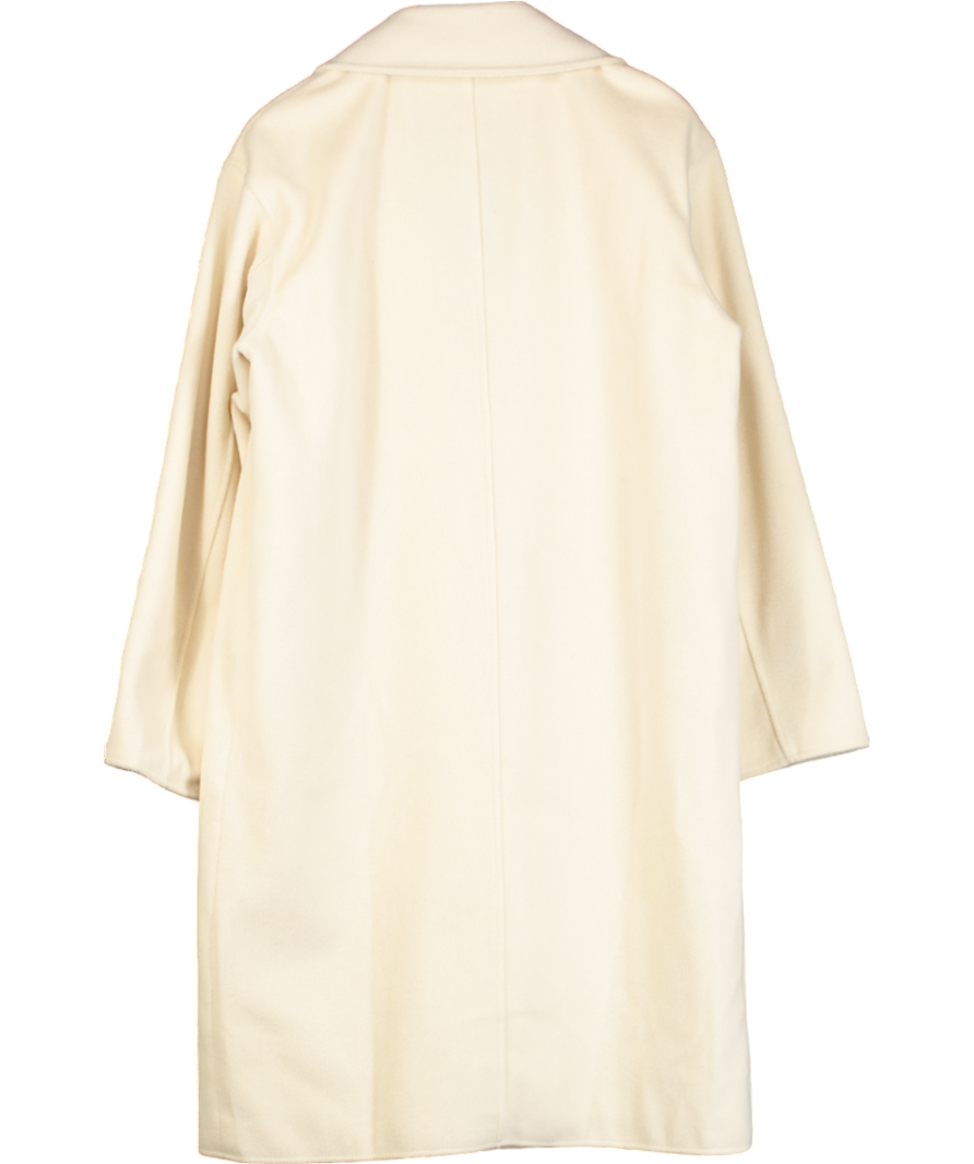 Cedelar Cream Wool Lok Longline Double Breasted Coat UK S