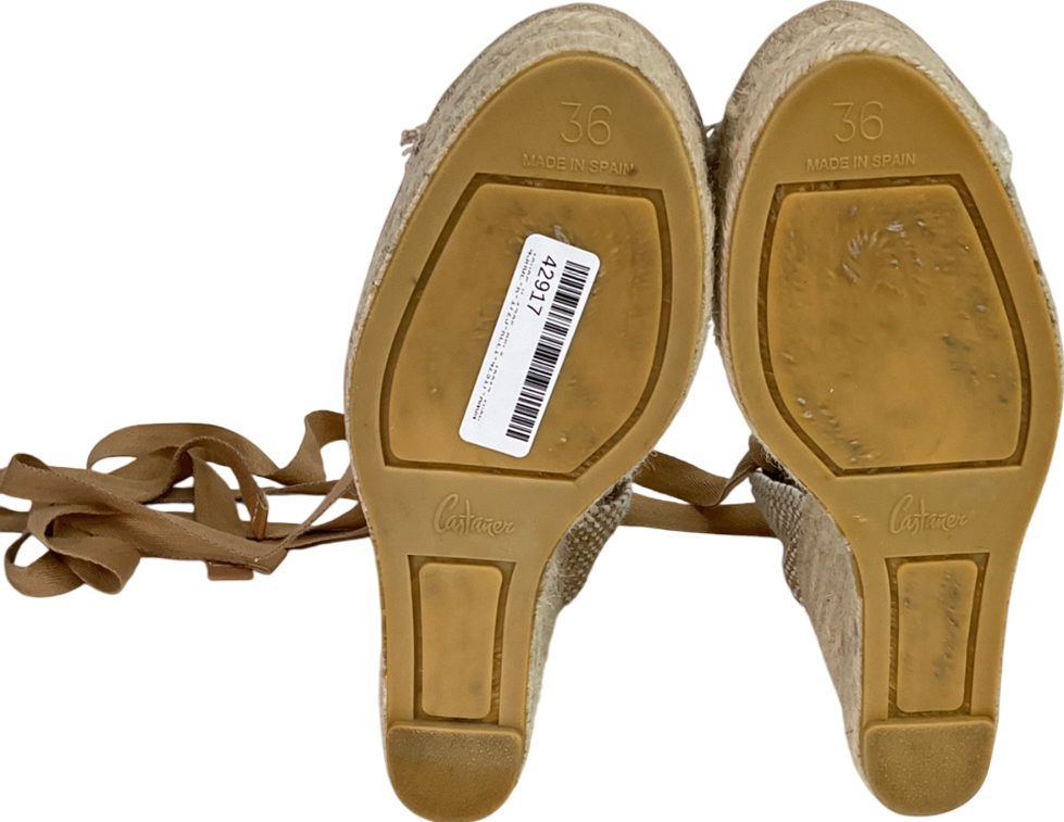Castaner Beige Clarina Wedge Espadrilles UK 3 EU 36 👠