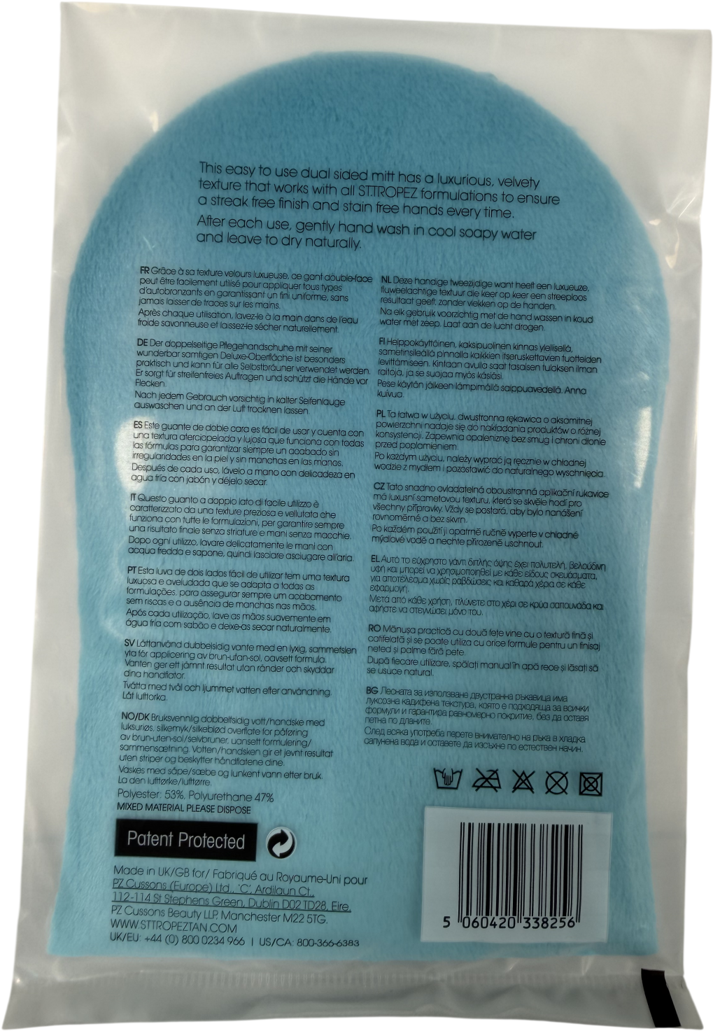 St Tropez Dual Sided Velvet Luxe Applicator Mitt one size