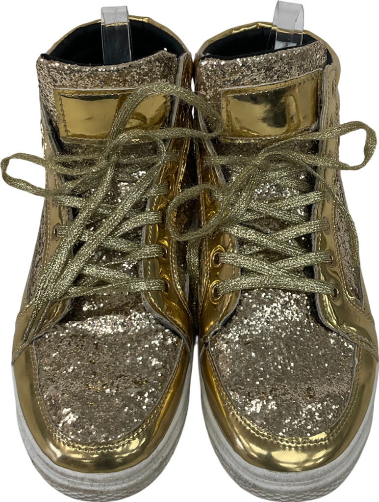 Metallic Glitter High Top Trainers UK 9 EU 42 👠