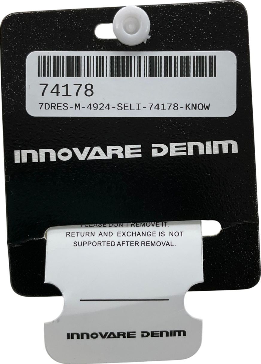 Innovare Denim White Kira Flower Hollow Sleeve Dress UK S