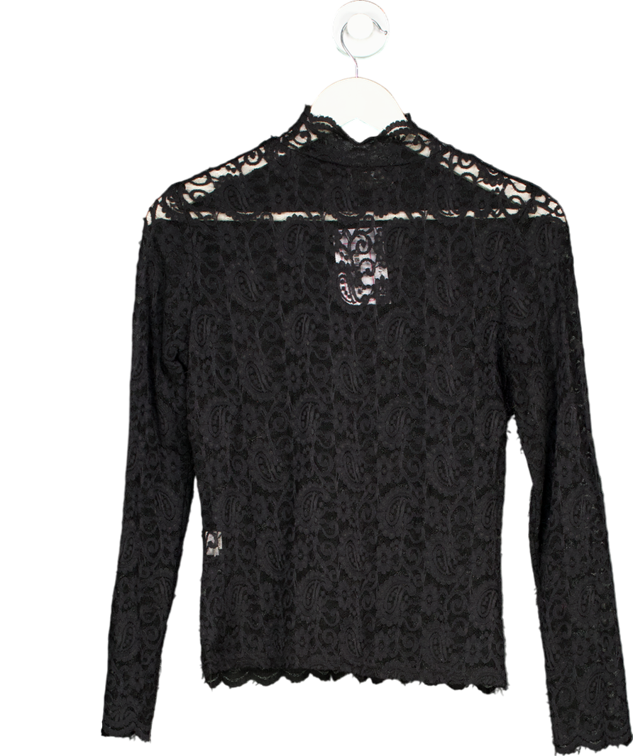 Y London Lace Top In Black No Size