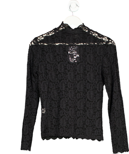 Y London Lace Top In Black No Size