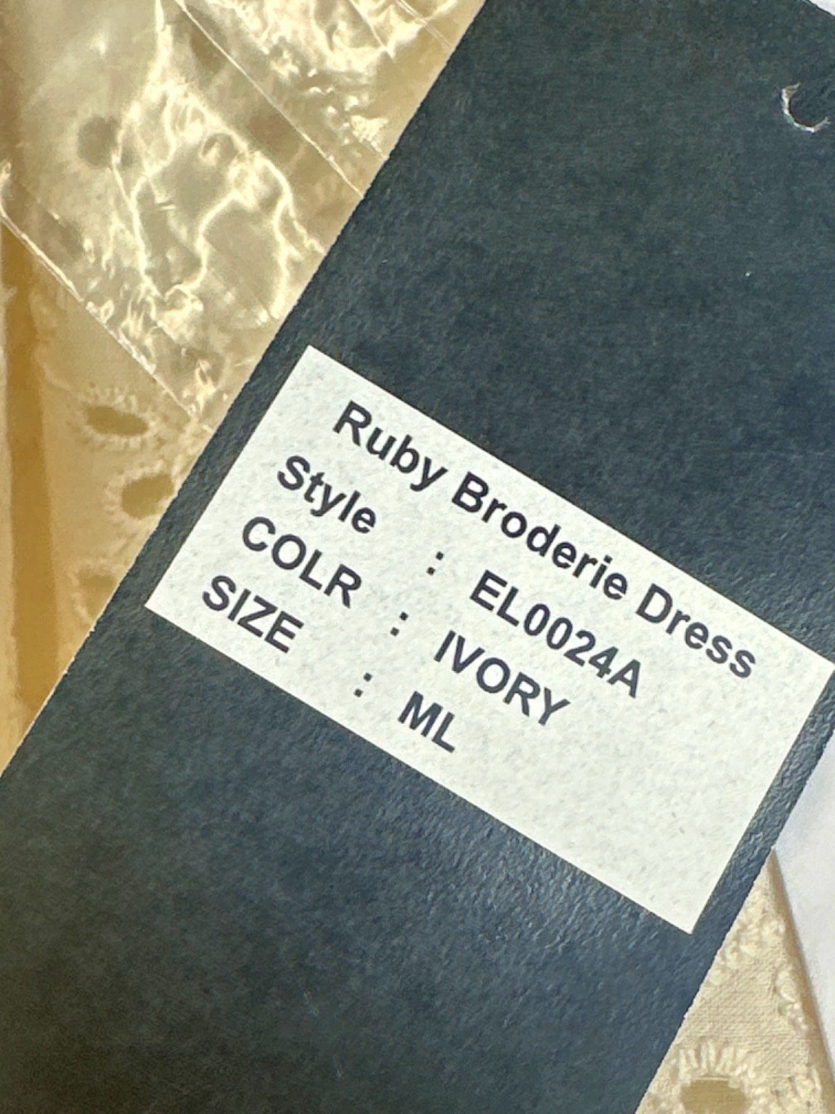 Eleven Loves Ivory Ruby Broderie Dress UK M/L