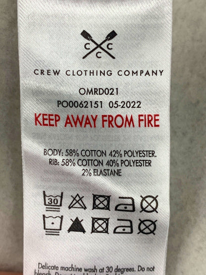 Crew Clothing Company Grey Crosses Oars Hoodie SZ L