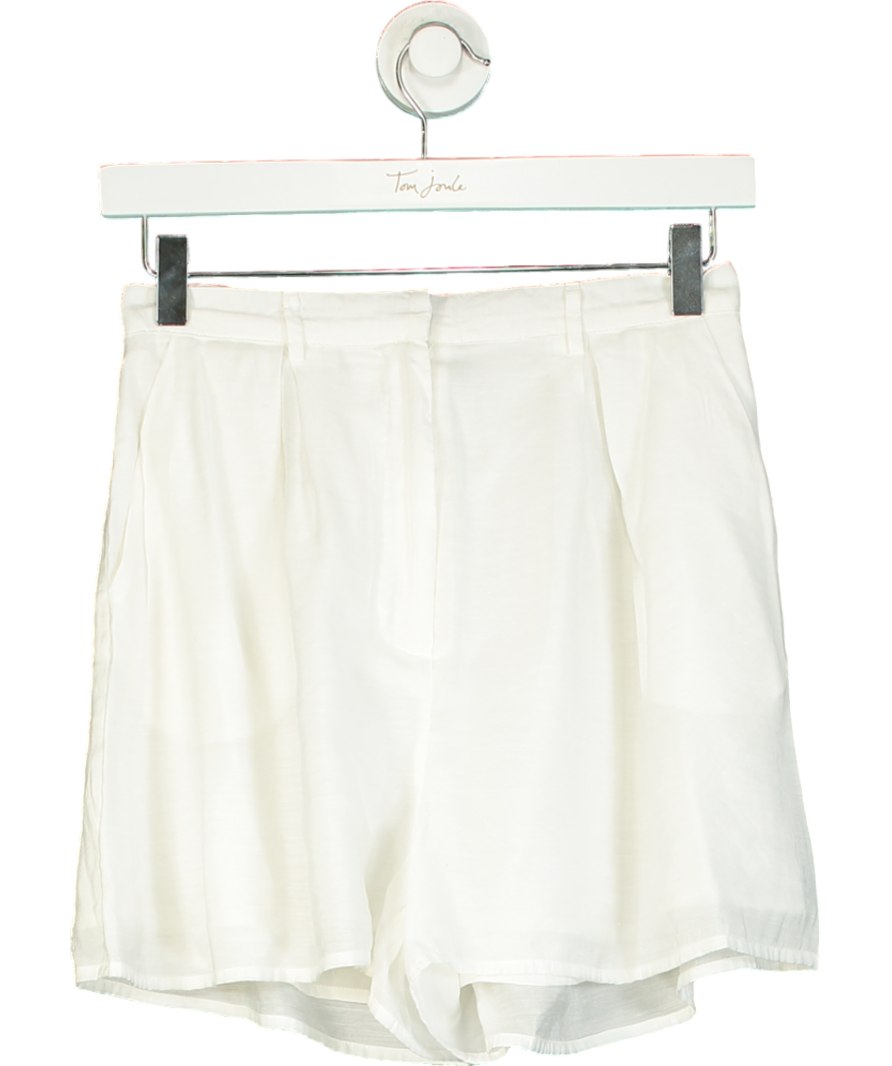 Bardot White Linen Shorts UK S