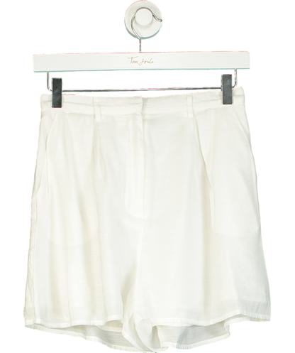 Bardot White Linen Shorts UK S