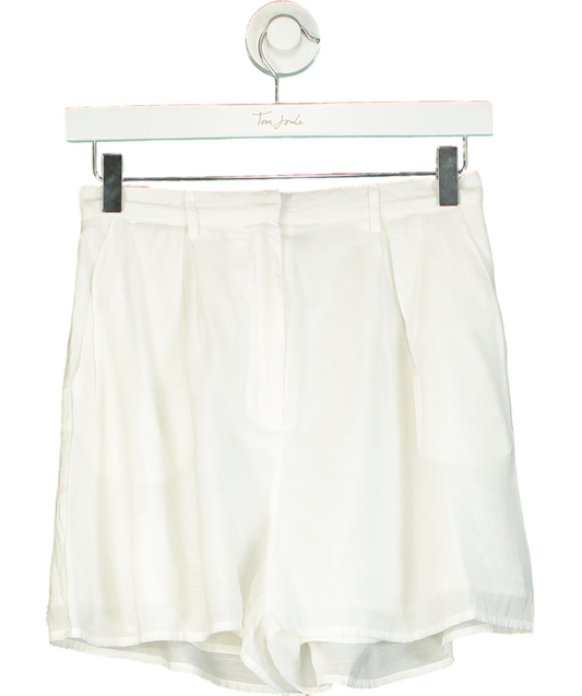 Bardot White Linen Shorts UK S