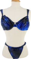 Sydney lane Blue Hughes Underwire Bikini Neptune Print UK S