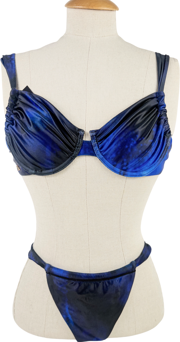 Sydney lane Blue Hughes Underwire Bikini Neptune Print UK S