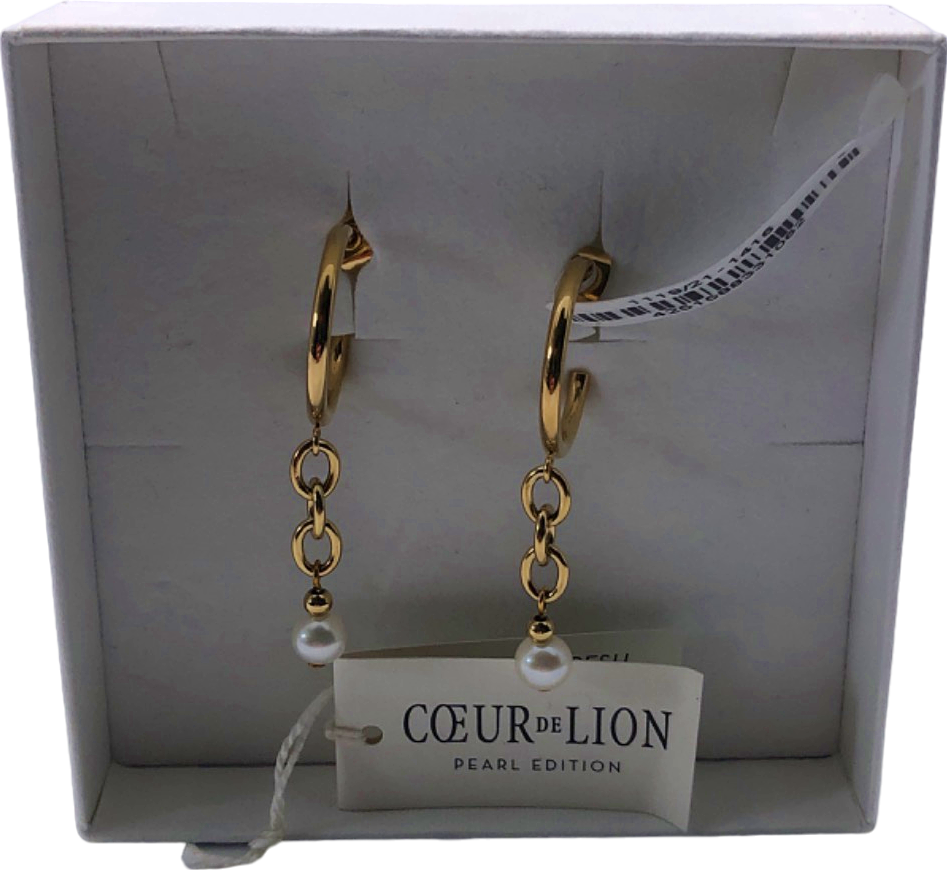COEUR DE LION Gold Pearl Edition Hoop Earrings