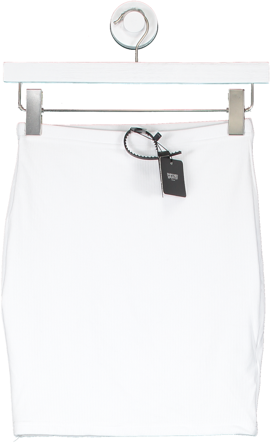 WMNS White Knitted Mini Skirt UK S