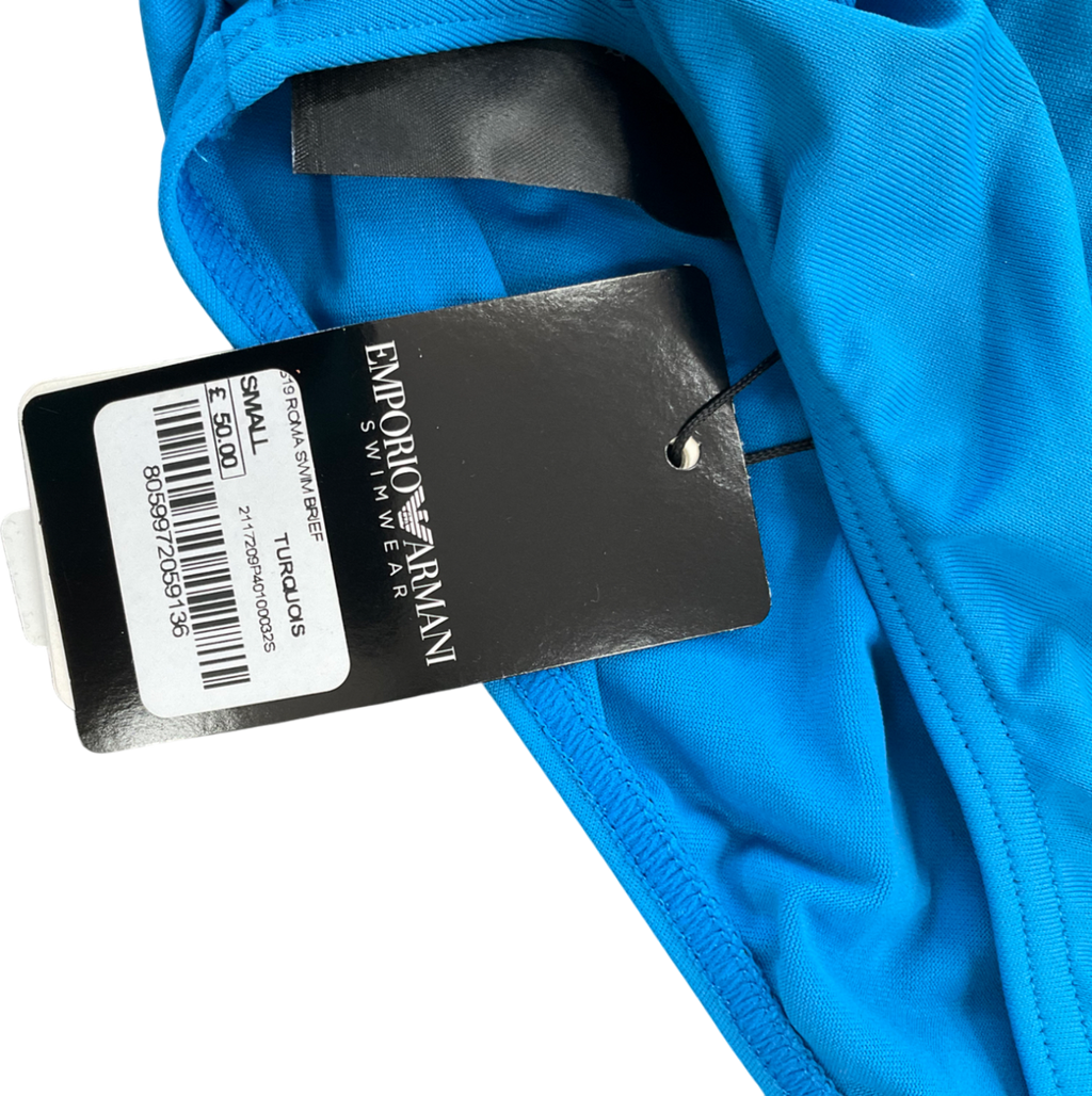 Emporio Armani Blue Low Brief Slip Swimwear UK M