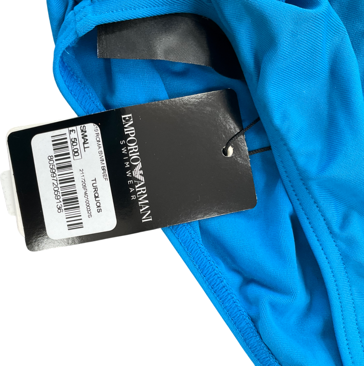 Emporio Armani Blue Low Brief Slip Swimwear UK M